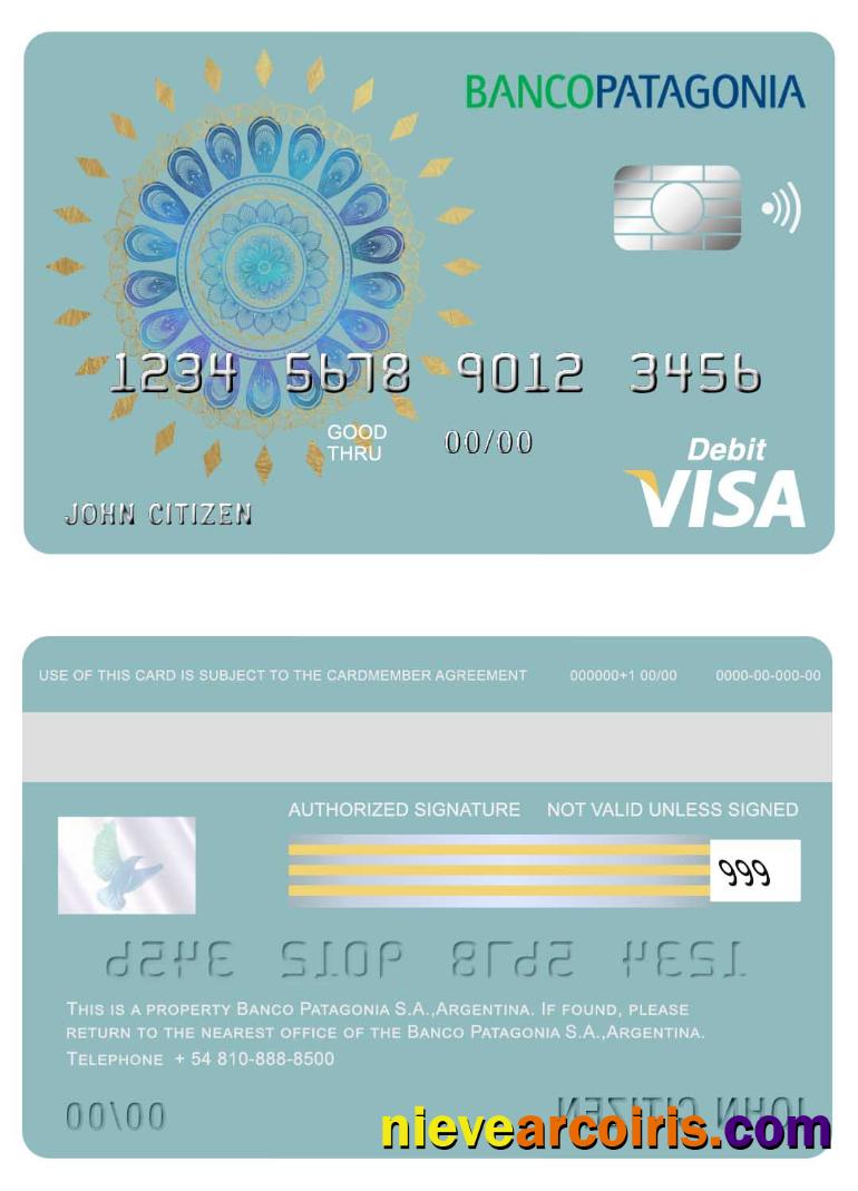 Agentina Banco Patagonia S.A. bank visa card